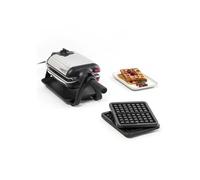 Tefal WM756D - Gofrera, 1200 W, 80 cm, acero inoxidable, negro/acero inoxidable