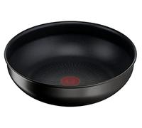 Tefal Wok Ingenio Unlimited de 26 cm, apilable, con asa extraíble, ahorra espacio, antiadherente, de inducción, color negro, L7637732