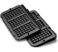Tefal XA7348 - Placas para gofres OptiGrill 4 en 1 y 2 en 1 XL, preparación de gofres belgas, aluminio fundido a presión, revestimiento antiadherente, apto para lavavajillas, color negro