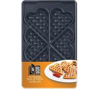 Tefal XA800612 Snack Collection - Plato de gofres en forma de corazón, diseño de corazón, ideal para guardar los juegos de platos mediante una práctica caja de almacenamiento