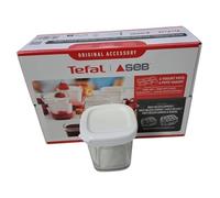 Tefal XF100501 - Set de 6 tarros Multidelice, color blanco y rojo
