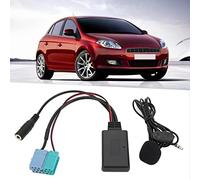 Tefola Adaptador AUX In Bluetooth de 6 Pines, Coche AUX módulo Bluetooth, Cable Aux In Bluetooth, Repuesto de Micrófono Manos Libres para Fiat Bravo para Radio Visteon Desde 2007