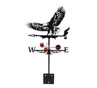 Tefola Veleta de Viento de Metal con águila voladora 3D, para Montaje en Techo, para jardín, Granja, Patio, gallinero, Patio, decoración al Aire Libre
