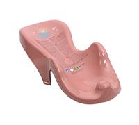 TEGA BABY Meteo - Asiento de baño antideslizante para niños para uso desde el nacimiento Apoyo para un lavado seguro Forma anatómica Certificado TUV Hecho de plástico resistente 52 x 20 cm Rosa
