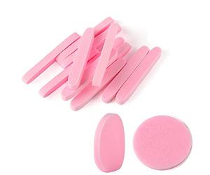 TegelryingEsponja facial comprimida, PVA profesional para eliminar el maquillaje, limpieza de rostro redondo, esponjas exfoliantes para las mujeres, 60 Piezas, Rosado, 60.00[set de ]