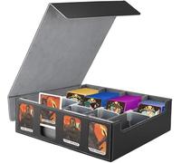 TEGOVE Caja de almacenamiento para más de 2400 tarjetas, caja de almacenamiento de tarjetas para Commander Display,MTG TCG Box con 8 separadores de tarjetas ajustables, para Magic PTCG Sports Cards