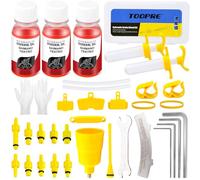TEGOVE Kit Purgado Frenos para Shimano,TEKTRO, MAGURA Gama de Frenos de Disco Hidráulicos,Kit de Purga de Freno para Bicicleta,Kit Sangrado frenos Incluido Líquido de freno Mineral (180ML)