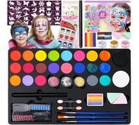 TEGOVE Pintacaras Infantil,23 Colores Pintura de Cara para Niños,Pinturas Cara para Niños Lavable,Pintura Cara Niños Hipoalergenica,Maquillaje Carnaval Halloween Cumpleaños Navidad