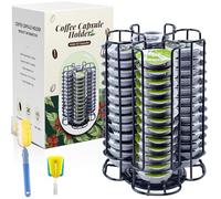 TEGOVE Soportes para Cápsulas Compatible para Tassimo,Porta Capsulas for Tassimo,Soporte para cápsulas de Café,Dispensador de Cápsulas de Café,360° Girar Puede Contener 52 cápsulas,Negro