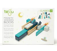Tegu - Bloque de madera magnética Blues 24 piezas (24P-BLU-508T) , color/modelo surtido