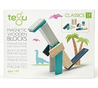 Tegu Juego de Bloques de Construcción de madera magnéticos de 14 piezas - Blues , color/modelo surtido