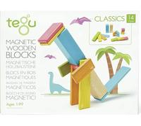 Tegu Juego de Bloques de Construcción de madera magnéticos de 14 piezas - Tintes , color/modelo surtido