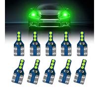 Teguangmei 10X T10 W5W Bombillas LED Cuña para Automóviles COB LED Interior Domo Mapa Luces del Maletero Luz de Matrícula de Equipaje 168 194 Super Brillante Canbus 6SMD COB Bombilla Verde,12V
