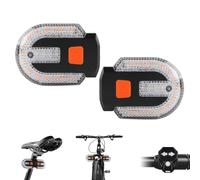Teguangmei 2PCS Luz Trasera Bicicleta Con Señales de Giro, Divididas Potente LED Con Control Remoto, USB Recargable Luz Intermitentes, 5 Modos