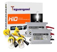 Teguangmei 2X H7 55W Coche de Kit de Conversión de Faros de Xenón HID Bombilla de Faro Blanco de Súper Brillante de 6000K + 2 Balastos HID Ultrafinos 12V