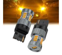 Teguangmei 7440 7440A 7440NA Bombilla LED 23W 12V Súper Brillante Ámbar Amarillo Canbus Sin Error Anti Hiper Flash 7441 T20 W21W WY21W Luces de Señal de Giro, 2 Unidades