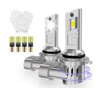 Teguangmei Bombilla 9006 LED 90W 18000LM 6500K Blanco Superbrillante, HB4 Lámpara para Faros de Coche 1:1 Kit de Conversión de Faros Halógenos, Plug & Play, 2 Bombillas