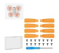 TEHAOUU 4 pares de hélices coloridas compatibles con DJI Flip Hélices Bajo ruido Ligero Slient Paddle cuchillas de reemplazo rápido Drone Accesorios con kits de instalación (naranja)