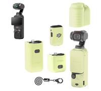 TEHAOUU Funda de silicona colorida para DJI Osmo Pocket 3, bonita funda protectora, funda todo en uno, antiarañazos, accesorios combinados (verde)