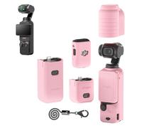 TEHAOUU Funda de silicona colorida para DJI Osmo Pocket 3, bonita funda protectora todo en uno, funda antiarañazos, accesorios combinados (rosa)