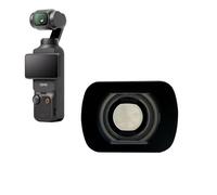 TEHAOUU Lente magnética para DJI Osmo Pocket 3 lentes anamórficas, lente gran angular, microlente Balow fijación magnética PTZ Accesorios (lente gran angular)