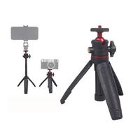 TEHAOUU Trípode con barra de extensión, mini palo para selfie, mango de soporte adecuado para cámaras sin espejo y teléfonos móviles, soporte para selfies, transmisión en vivo y vlogging