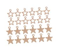 TEHAUX 1 Juego Colgante Estrella Encantos Del Brazalete Collar De Cuentas Women Home Decor Decoração Casa Hacer Joyas Encanto Colgante De Bricolaje Aleación Golden 120 Piezas