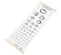 TEHAUX 1 Juego Gráfico Visual De Pared Tabla De Tallas De Pupila Cuadro De Examen Visual De La Vista Tabla De Discapacidad Visual Carta De Visión Niño Colocar De Madera Adulto