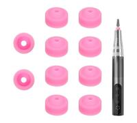 TEHAUX 10 Fundas Protectoras de Silicona para Brocas de Manicura Tamaño Estándar Color Transparente para Herramientas de Decoración de Uñas y Pulidoras Protección contra Polvo y