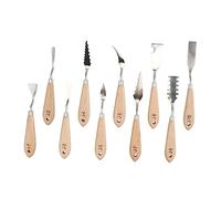 TEHAUX 10 Piezas Herramientas De Dibujo Cuchillo Herramienta De Pintura Cuchillos De Pintura Para Pintura Acrílica Cuchillo De Artista Espátula De Arte De Madera Mezcla Set De Cuchillos