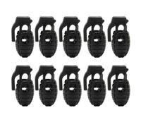 TEHAUX 10 Unidades Hebillas Antideslizantes para Cordones de Zapatos de Nylon Negro, Clips Extra para Cordones, Ideales para Deportes al Aire Libre y Paseos de Ocio, Paquete