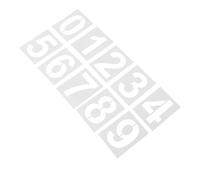 TEHAUX 10 Unidades Plantillas Número Grandes Reutilizables para Pintar Direcciones Bordillos y Buzones Kit Plantilla Plástica Resistente para Señalización Exterior