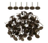 TEHAUX 100 Chinchetas Decorativas para Muebles Cabeza Plana y Vástago Largo de Hierro, Ideales para Tapicería DIY y Cabeceros de Cama en Áreas de Alto Tránsito