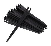 TEHAUX 100 Piezas Accesorio de Riego por Goteo Varilla de Inserción de Pe Soporte para Tubería 4/7 y 3/5, Plástico Negro, Reutilizable y Portátil, para Jardinería y Riego Agrícola