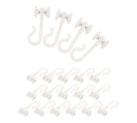 TEHAUX 100 Piezas Mosquito Net Track Hook, Hooks For Hanging Mosquito Net, Riel, Plástico Blanco, Soporte Estable y Deslizamiento Suave, para Cortinas y Mosquiteras, Gazebo y Hogar