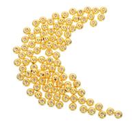 TEHAUX 100 Piezas Round Spacer Beads Smooth Seamless Tiny Beads For DIY Bracelets Necklaces Earrings Jewelry Craft
