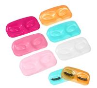 TEHAUX 12 Piezas Organizador de Pestañas Postizas Forma de Rostro Humano de Pvc Bandeja para Exhibir y Guardar Pestañas Adecuado para Salón