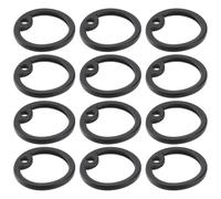 TEHAUX 12 Silenciadores de Silicona para Placas de Identificación de Perros y Gatos, Ajustables y Elásticos, Color Negro, Diseño Redondo para Reducir Ruido en Etiquetas