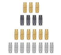 TEHAUX 120 Cierres de Tornillo de Latón para Pulseras y Collares, Accesorios de Joyería en Acero, Oro y Negro, Kit de 3 Colores para Bricolaje y Fabricación de Bisutería