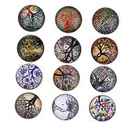 TEHAUX 12piezas Botones De Botones Para Brazaletes y Joyería Colgantes Para Pulseras Diseño De Árbol