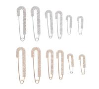 TEHAUX 12piezas Imperdibles Decorativos Cristales de Imitación Broches de Gemas para Mujer Imperdibles para Suéteres Vestidos y Sombreros