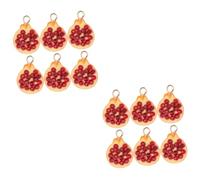TEHAUX 12piezas Pendientes De Diseño Forma De Granada Abierta Accesorios Para Joyería Charm Para Crear Joyas Personalizadas