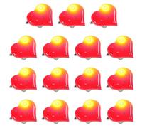 TEHAUX 15 Piezas Broche Luminoso Forma de Corazón LED Broche de Corazón Enamorado Pin de Solapa para San Valentín Iluminado para Celebraciones