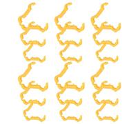 TEHAUX 18 Piezas Corrector de Patas para Pollitos Recién Nacidos, Apoyo y | Pvc Amarillo, para Jaulas de Cría E Incubadoras Domésticas, Ayuda en Rehabilitación y Ajuste Temprano