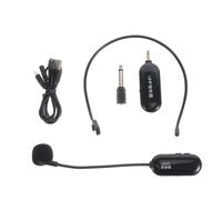 TEHAUX 1juego Micrófono Inalámbrico de Diadema UHF Negro Auricular Inalámbrico para Profesores y Actuaciones Diseño Pequeño y Cómodo Práctico para Amplificador de Voz