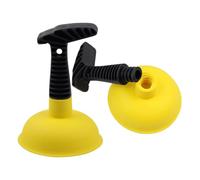 TEHAUX 2 Desatascadores de Fregadero y Baño Mango, Émbolos de Succión Potentes, Tamaño Pequeño, Color Amarillo, Herramienta Doméstica para Destapar Cañerías Obstruidas, Limpieza Fácil