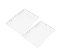 TEHAUX 2 Fundas de Acrílico Esmerilado para Cubierta Frontal de Carpeta A6 Encuadernación de 6 Anillas, Portátil y Clara para Planificador DIY y Toma de Notas
