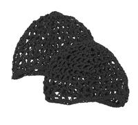 TEHAUX 2 Gorras de Dormir de Malla de Nailon Negro Redecillas Cabello para Mujer Transpirables y Protectoras para Uso Nocturno y Servicio de Alimentos