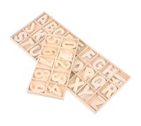 TEHAUX 2 Juegos Fichas de Madera sin con Números y Letras del Alfabeto Inglés para Manualidades Diy Decoración Creativa y Aprendizaje Infantil Color Natural Medio para Hogar y Eventos