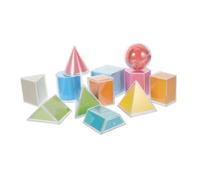 TEHAUX 2 juegos Sólidos Geométricos Transparentes para Modelos Educativos para Aula y Casa Manipulativos Matemáticos para Aprendizaje de Volumen y Área Accesorios Didácticos para